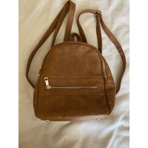 N Gil Women’s purse backpack Brown Faux Leather